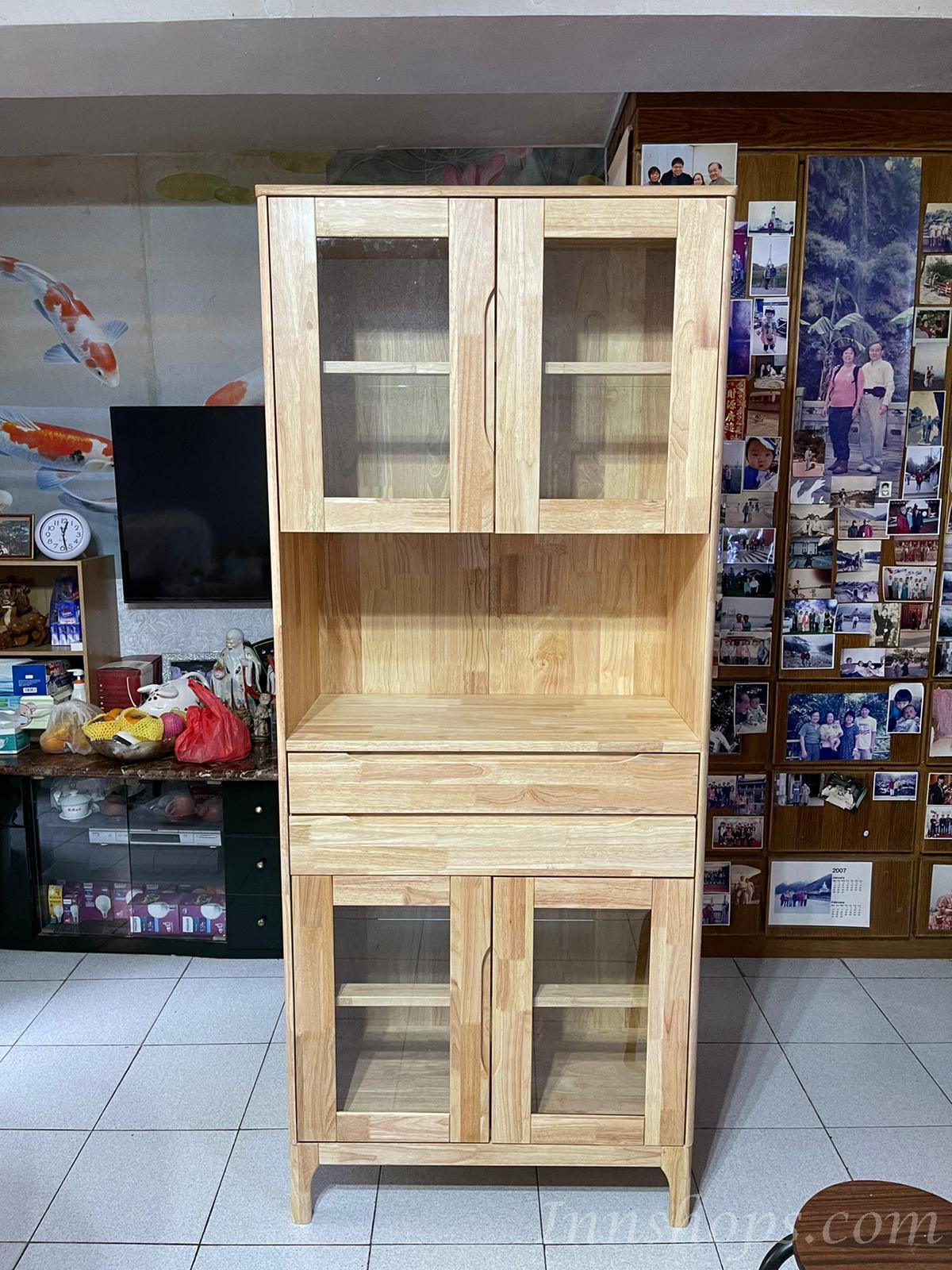日式實木橡木餐邊櫃 *80cm (IS4385)