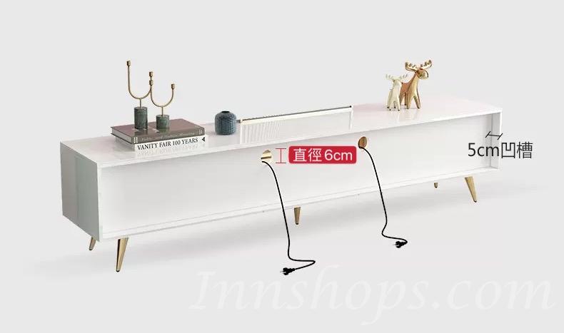 意式氣派系列 伸縮電視櫃茶几組合 160cm/180cm/200cm/220cm (IS4786)