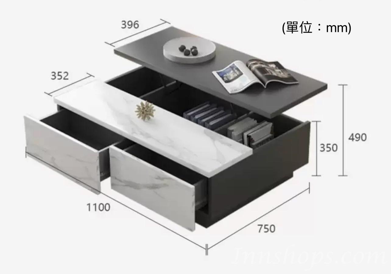 黑色意式氣派系列 伸縮電視櫃 200cm-260cm (IS4918)