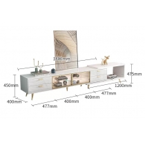 意式氣派系列 伸縮電視櫃茶几組合 160cm/180cm/200cm/220cm (IS4786)
