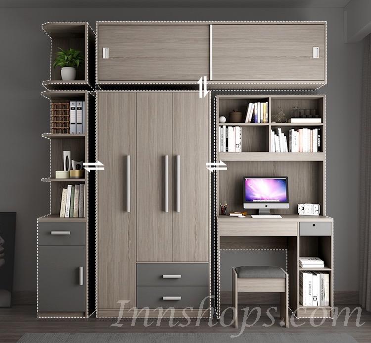 北歐品味系列 3門衣櫃連書枱 180cm/220cm (IS4961)