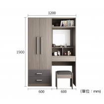 北歐格調.摩登.品味 3門衣櫃連梳妝台 150cm/190cm  (IS3274)
