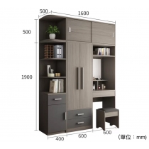 北歐格調.摩登.品味 2門衣櫃連梳妝台 120cm/160cm (IS3876)