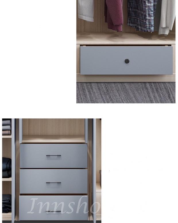 北歐品味系列 ２門/３門衣櫃組合 40CM/80CM/120CM (IS6673)