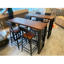 陳列品$999 100Wx100Hx40D枱 實木復古鐵藝Bar Table Bar Chair  (IS2280)