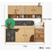 兒童皇國 半腰床组合3.3呎/4呎 106cm/126cm(不包床褥) (IS6419)