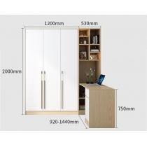 北歐品味系列 3門衣櫃 書枱組合 173cm (IS7172)