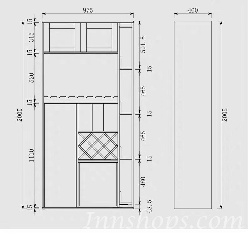 北歐格調系列 伸縮bar枱*97.5cm (IS6452)