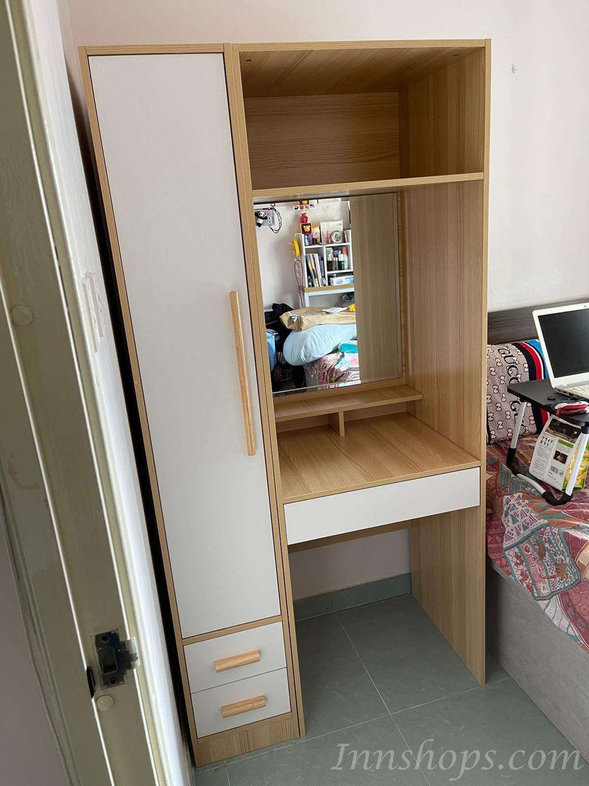 北歐品味系列 單門衣櫃梳妝枱組合 90cm/130cm (IS6763)