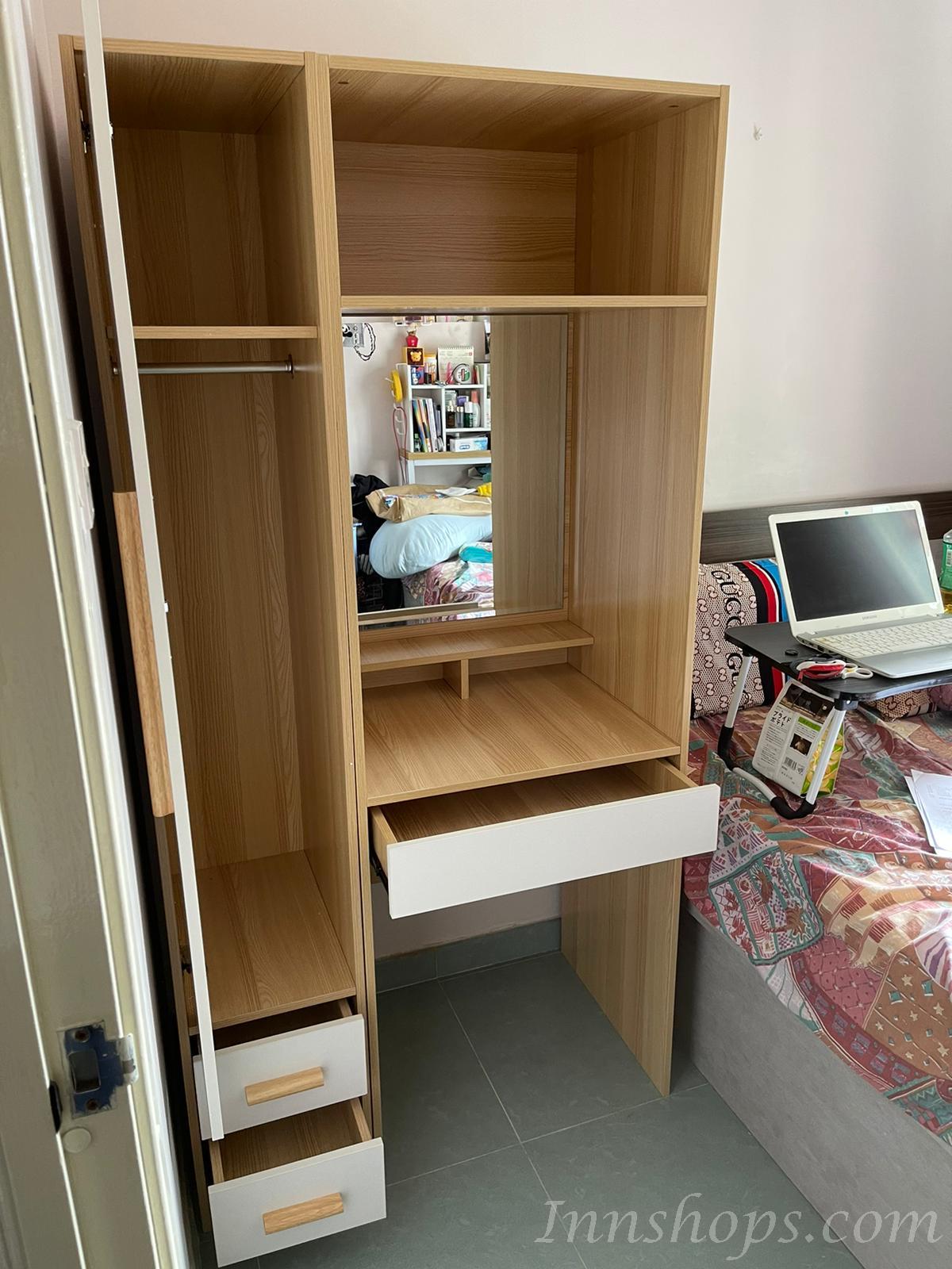 北歐品味系列 單門衣櫃梳妝枱組合 90cm/130cm (IS6763)