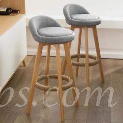 木製 可360度旋轉 BAR CHAIR (IS7196)