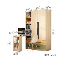 兒童傢俬 衣櫃+伸縮書枱 *可自訂呎吋 (IS7189)