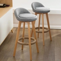 木製 可360度旋轉 BAR CHAIR (IS7196)