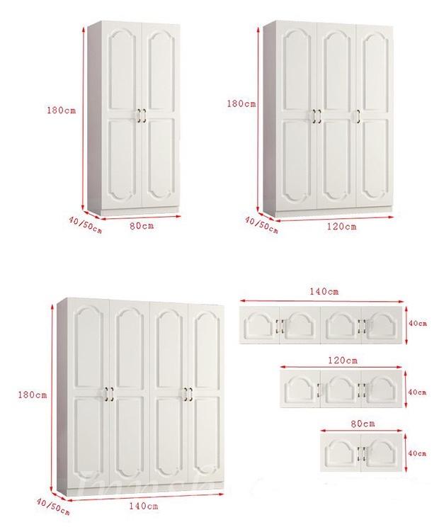 象牙白系列 2/3/4門衣櫃組合 80cm/120cm/140cm(IS7252)