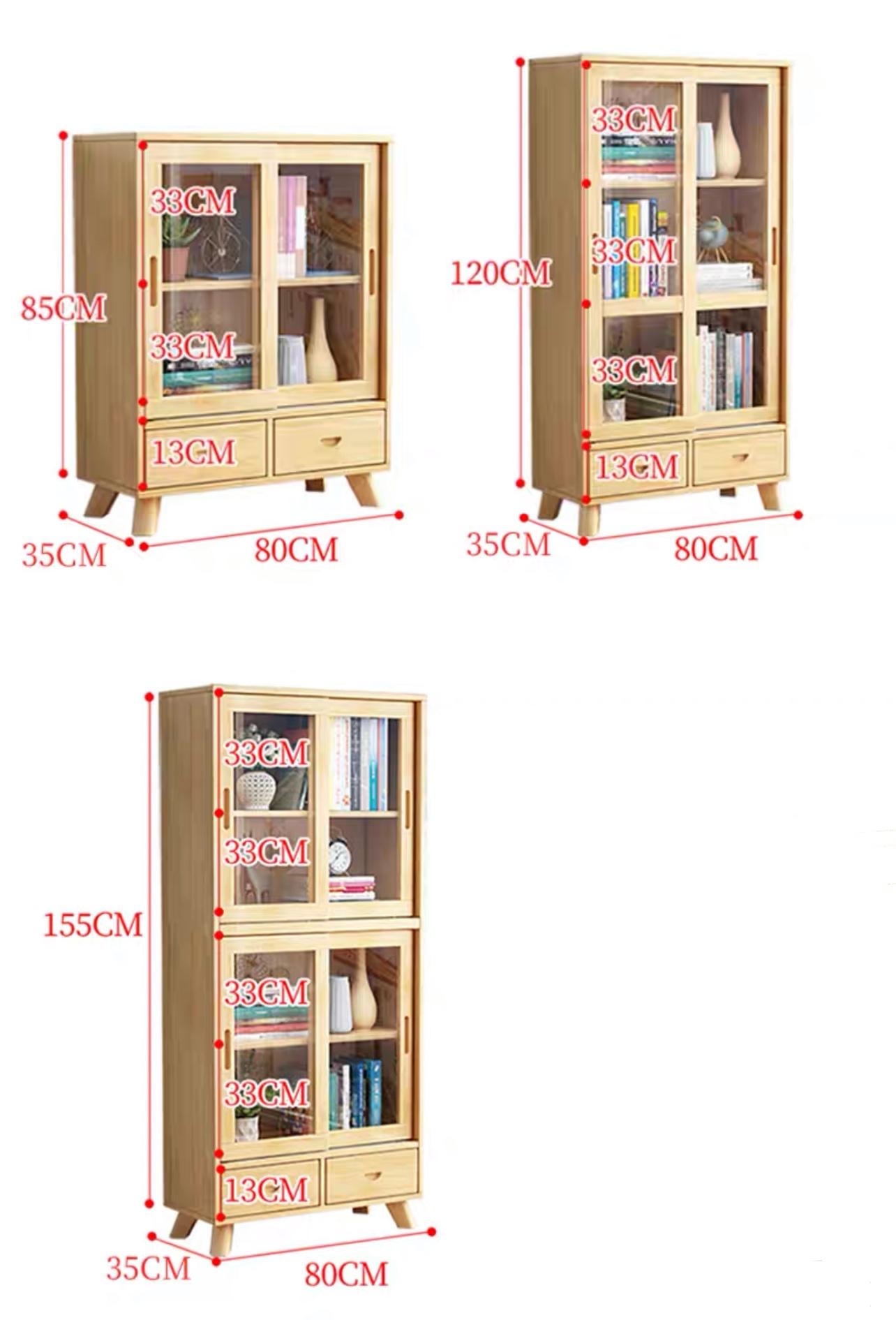 芬蘭松木系列 實木書櫃80cm(櫃桶款) (IS7394)