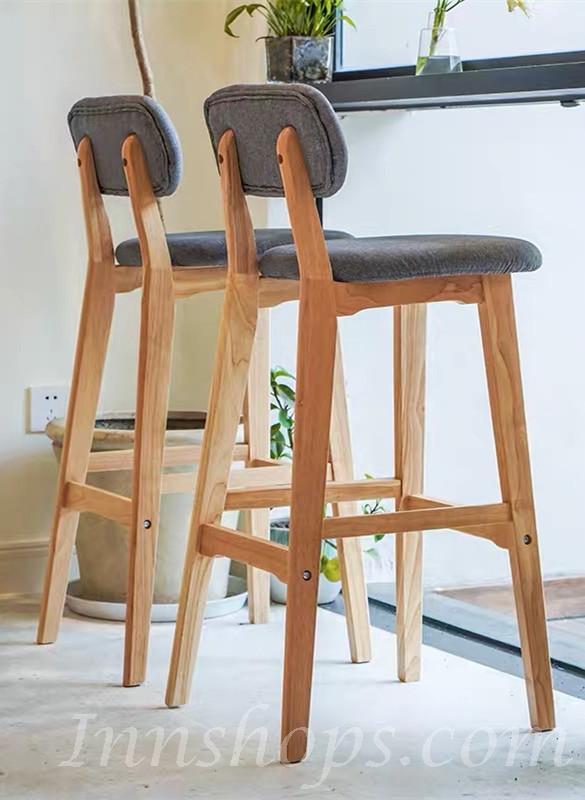 橡膠木 Bar Chair 吧椅 (IS7435)