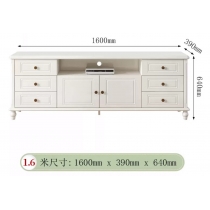田園純白系列 電視櫃 180cm/200cm/220cm (IS7410)