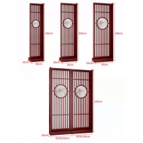 中式 實木 喬其紗屏風  40cm/50cm/60cm (IS7442)