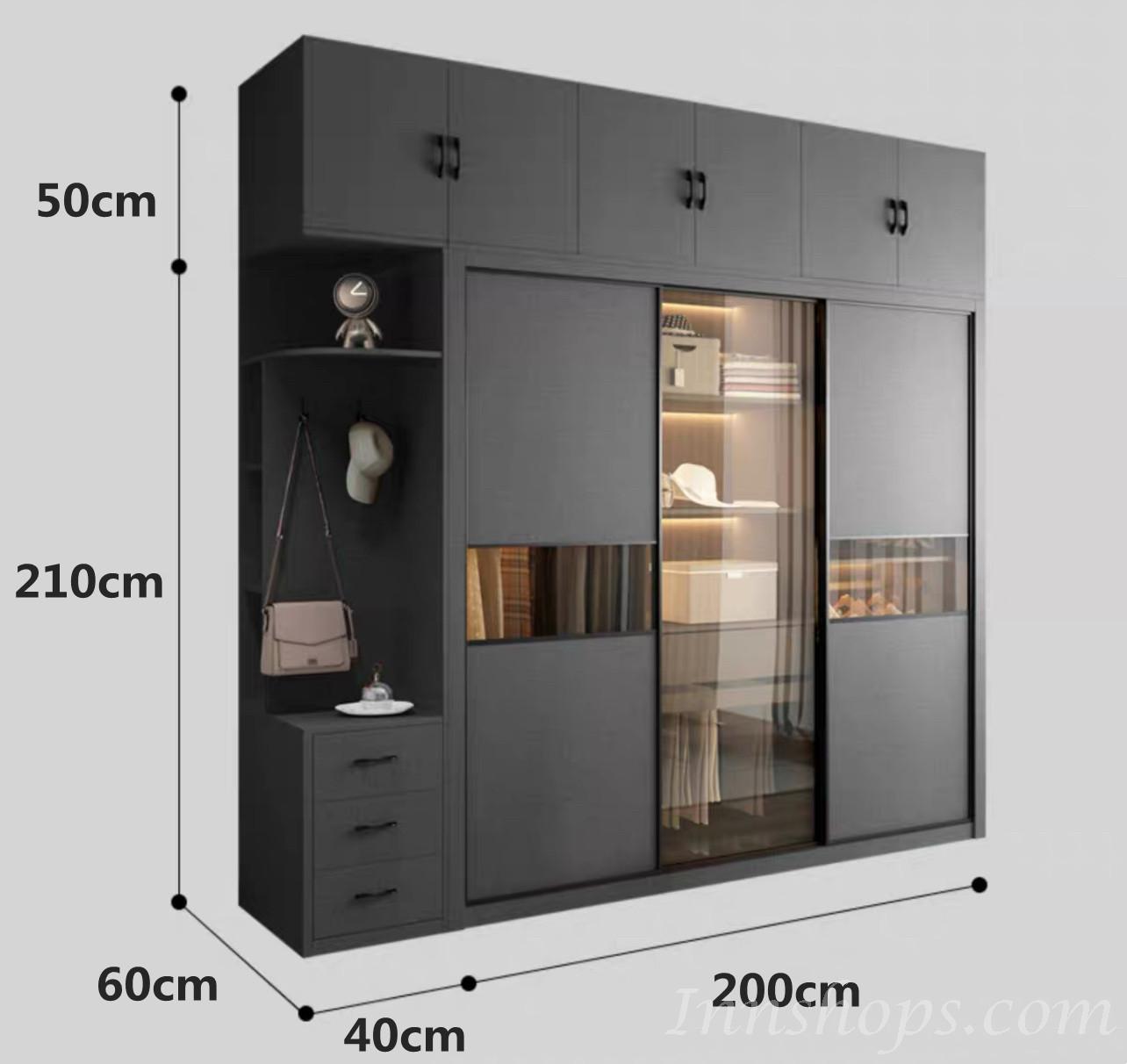 北歐系列 3門衣櫃 *200cm (IS7480)