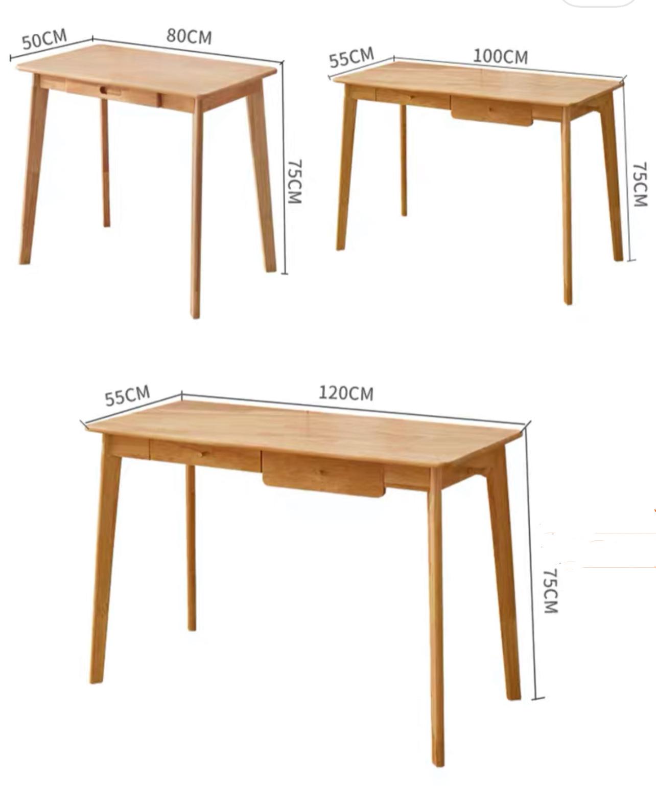 日式橡木系列 學校傢俬實木書架連書枱 80/100cm/120cm (IS7482)