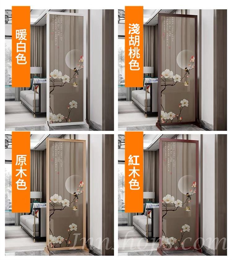 中式 實木 喬其紗屏風 40/50/60cm (IS7548)