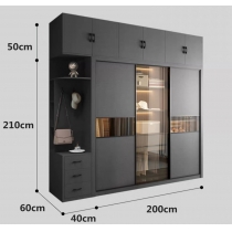 北歐系列 3門衣櫃 *200cm (IS7480)