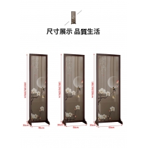 中式 實木 喬其紗屏風 40/50/60cm (IS7548)
