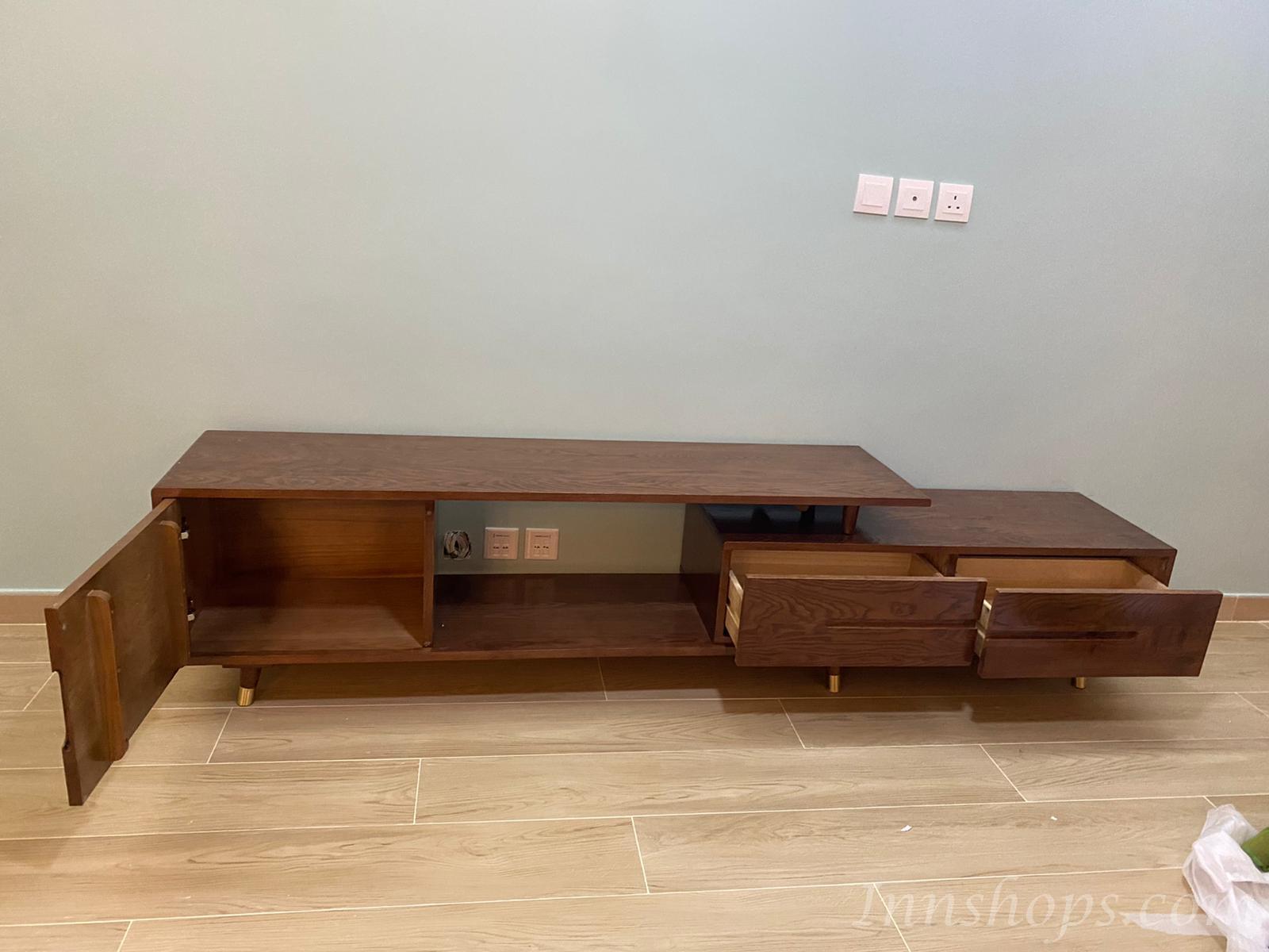 北歐實木白蠟木系列 可伸縮電視櫃 180cm-240cm  (IS6132)
