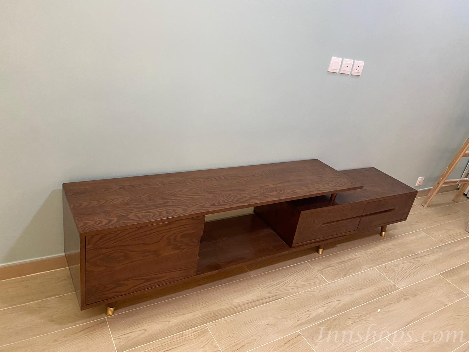 北歐實木白蠟木系列 可伸縮電視櫃 180cm-240cm  (IS6132)