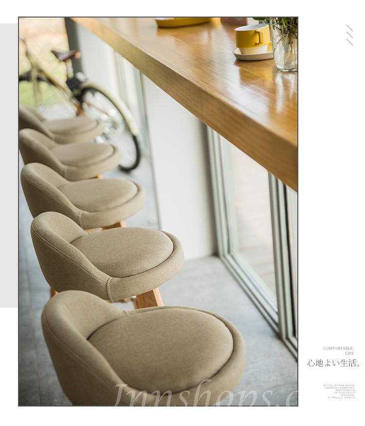 木製 可360度旋轉 BAR CHAIR (IS7196)