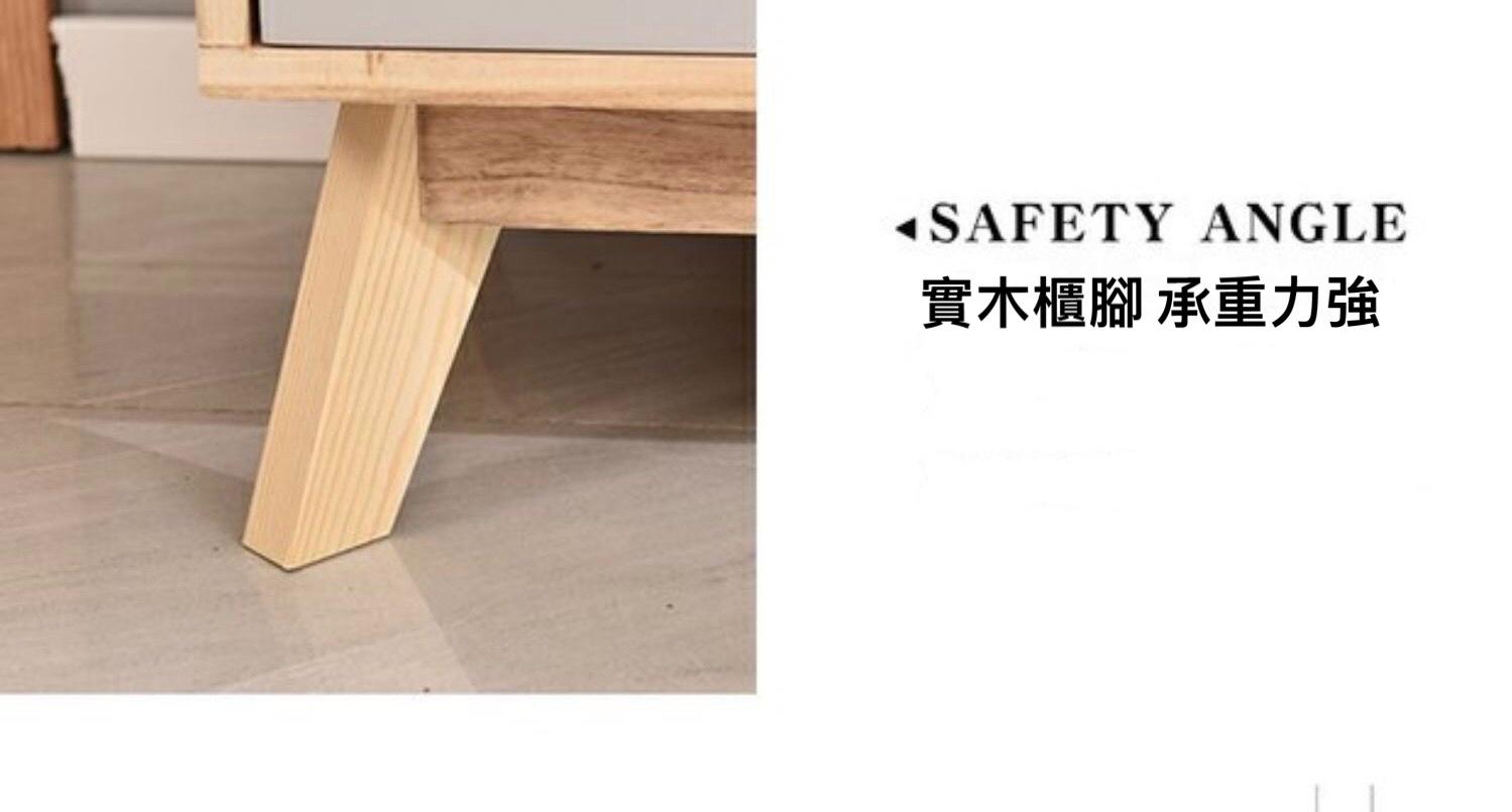 陳列品60cm $699 田園實木拼色鞋櫃 60cm/90cm/120cm (IS7551)