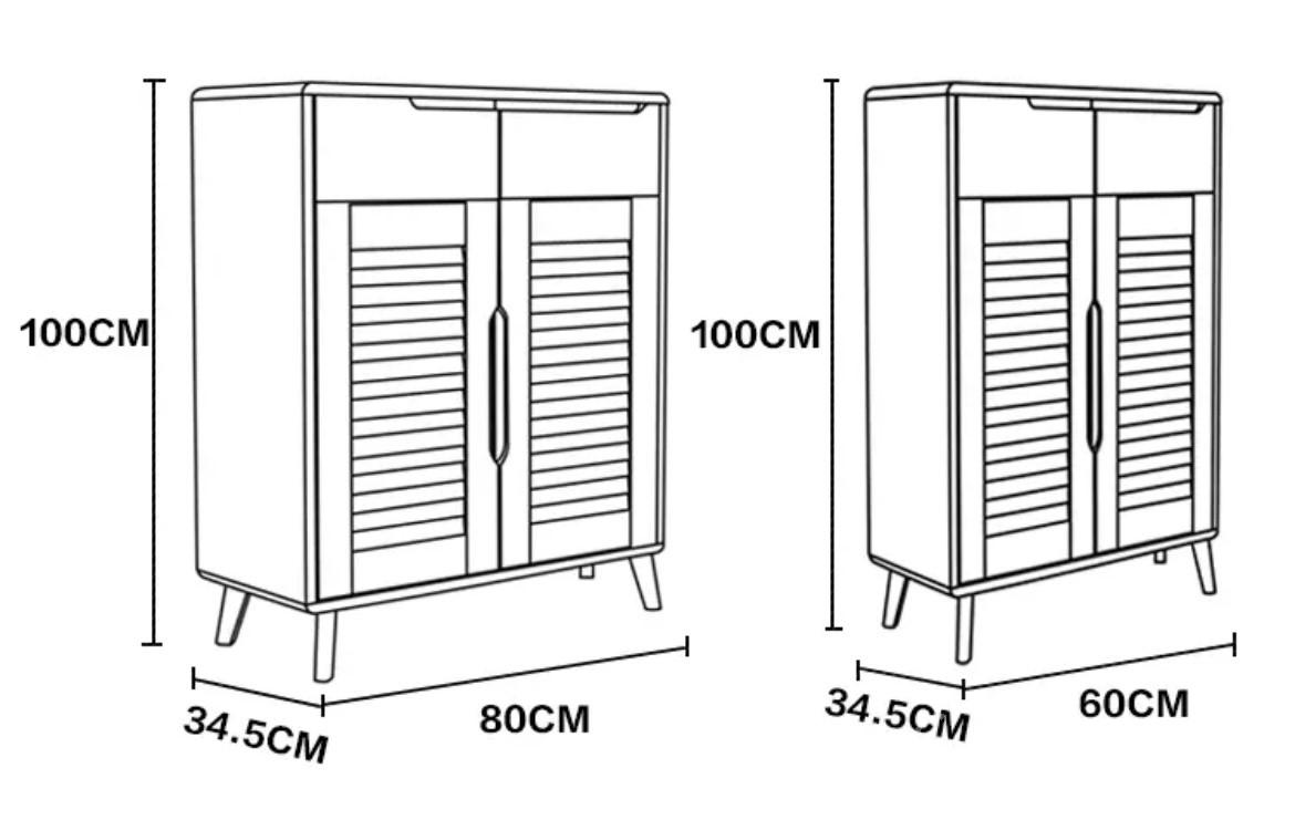日式實木橡木鞋櫃 60cm/80cm (IS7565)