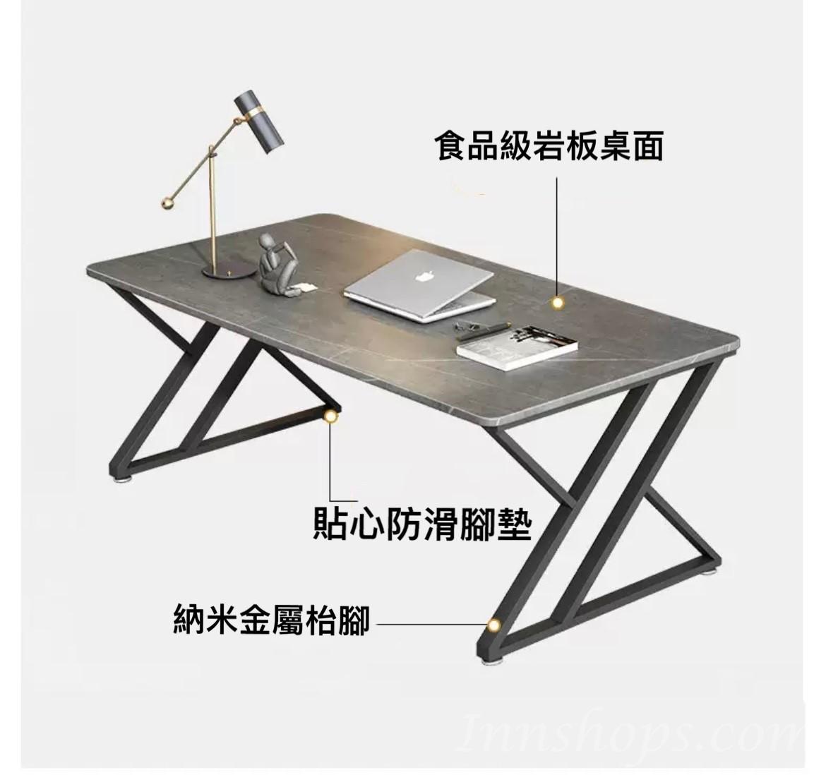 意式氣派系列岩板電腦書枱 100/120/130/140/160/180cm (IS7605)