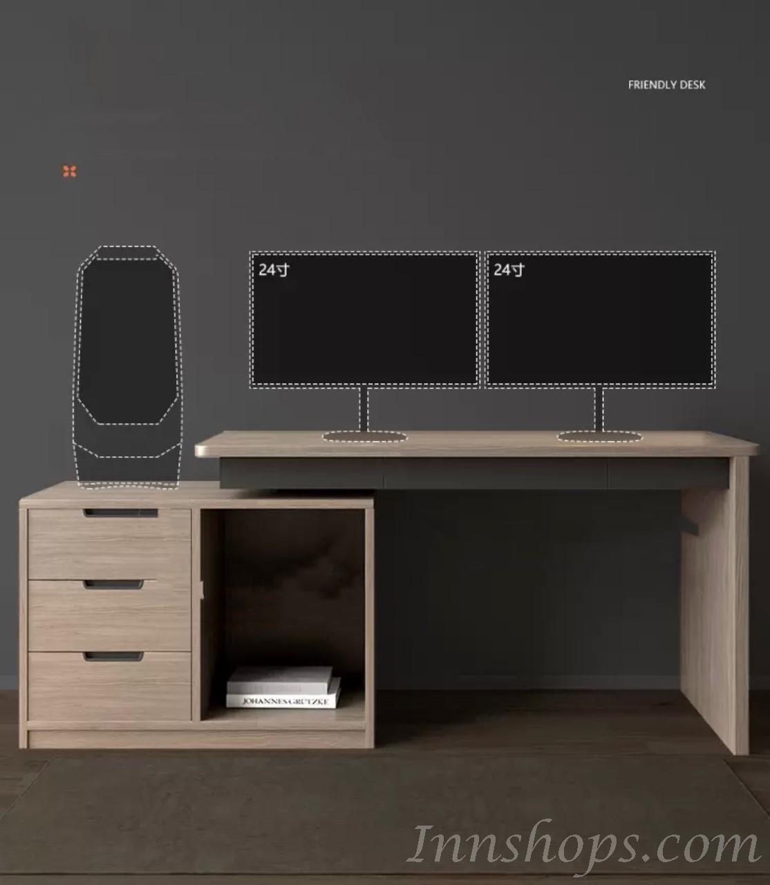 北歐摩登系列 可旋轉書枱電腦枱*120/240cm (IS7611)