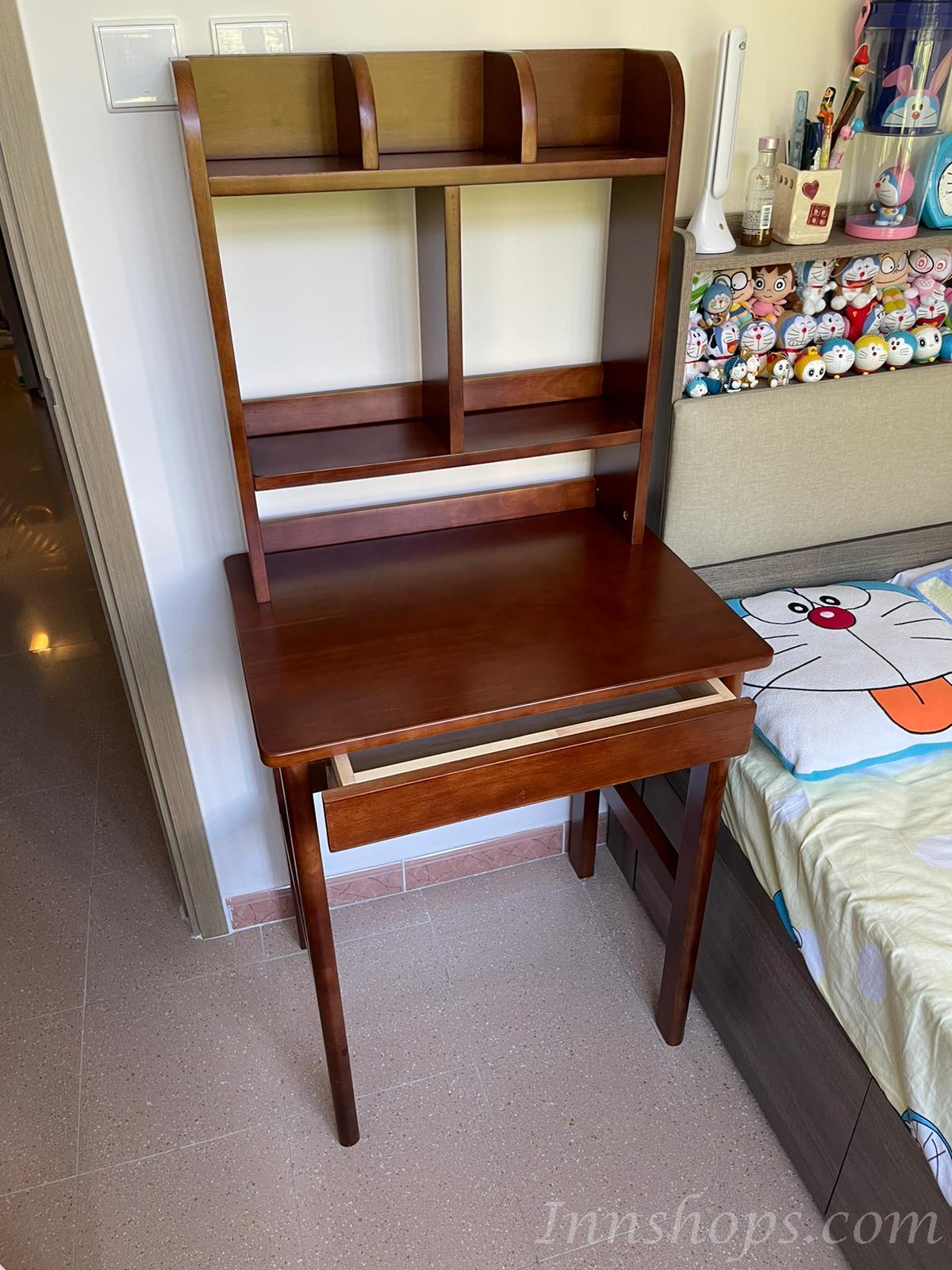 日式橡木系列 實木書架連書枱 60cm/70cm/80cm (IS0651)