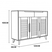日式實木橡木鞋櫃 120cm (IS7566)