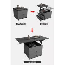 摩登系列 可升降多功能茶几兩用餐桌邊几 (IS7579)
