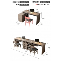 北歐摩登系列 可旋轉書枱電腦枱*120/240cm (IS7611)