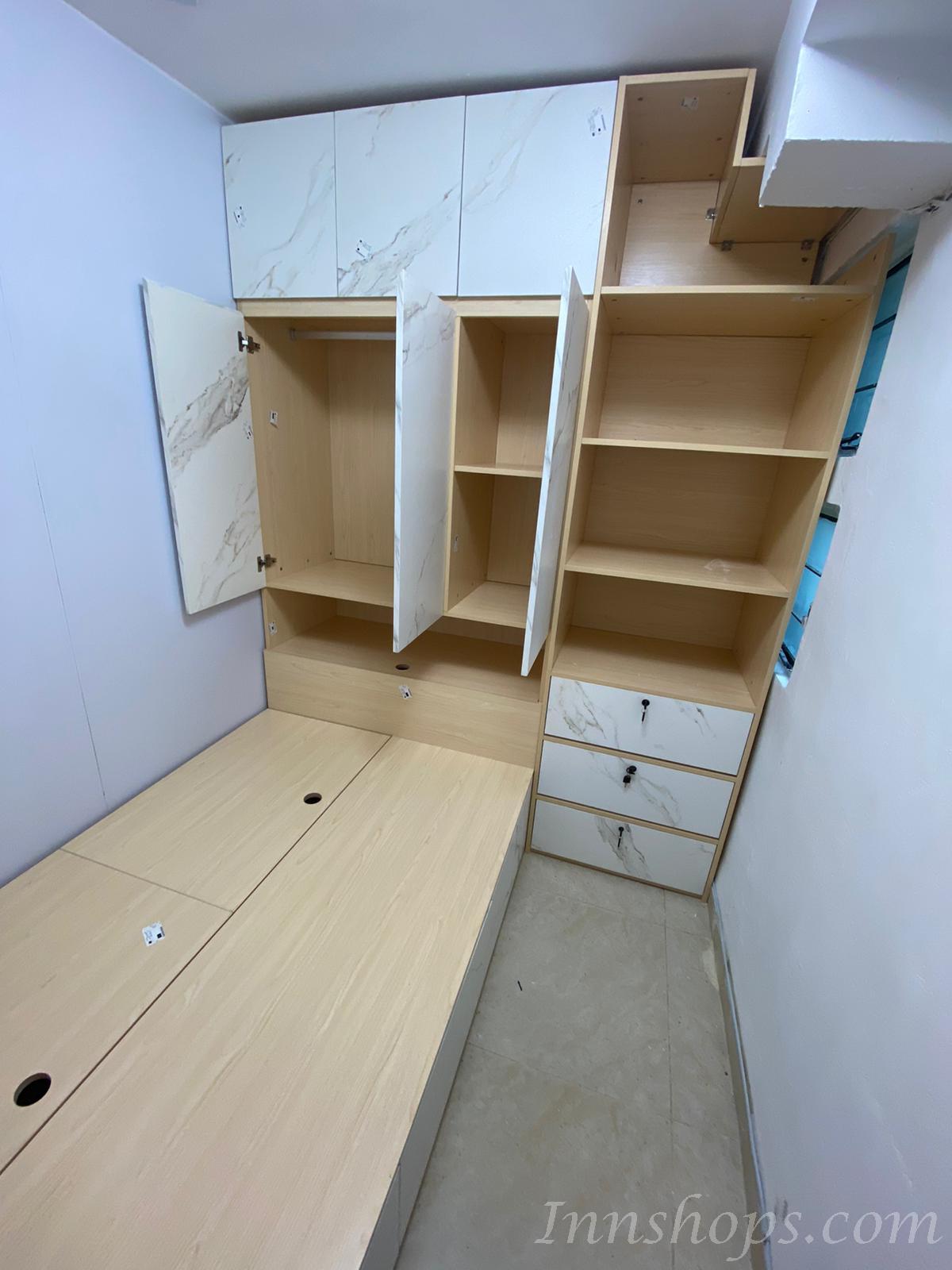 訂造衣櫃床(不包層架櫃）*可自訂呎吋 (不包床褥) (IS6381)