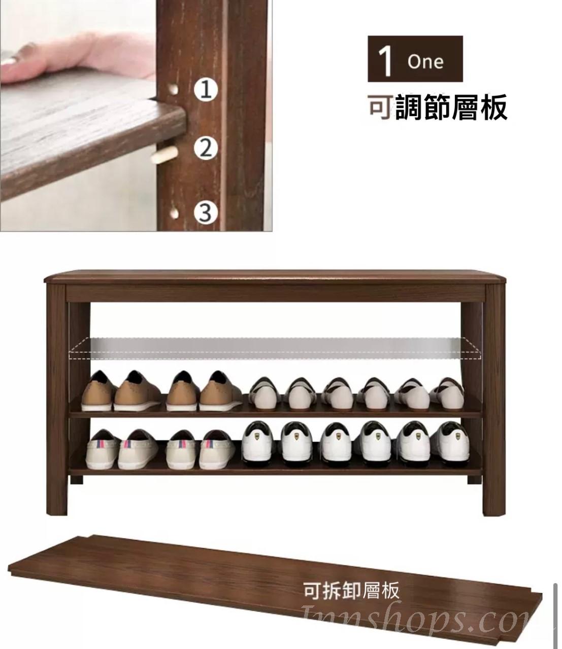 日式實木橡木揭蓋鞋櫃換鞋凳 60/80/100/120cm (IS7635)