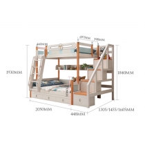 兒童皇國 全實木碌架床 小朋友床 上3下4呎/上3呎半下4呎半/上4呎下5呎 (不包床褥)(IS7622)