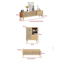 芬蘭松木系列 電視櫃 120cm/140cm/160cm/180cm/200cm (IS7648)