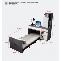 北歐摩登系列 多功能伸縮床連梳妝台書枱 書台 電腦桌 送凳子 *100cm (IS7668)