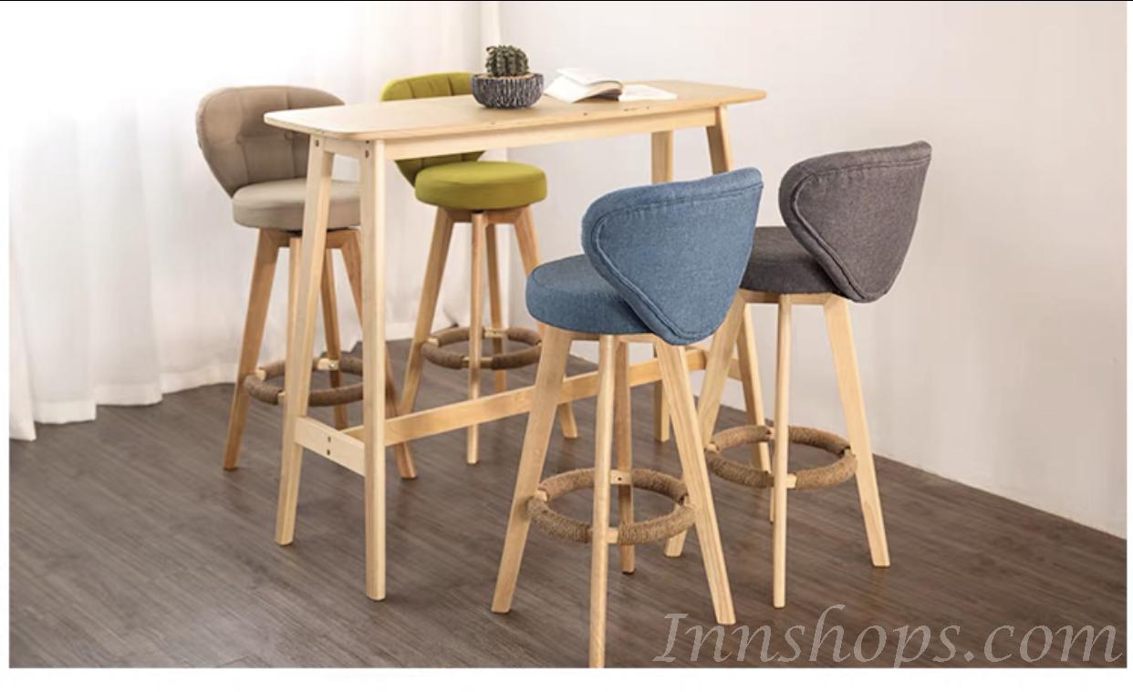 北歐 BAR CHAIR 木架款可旋轉 (IS4748)