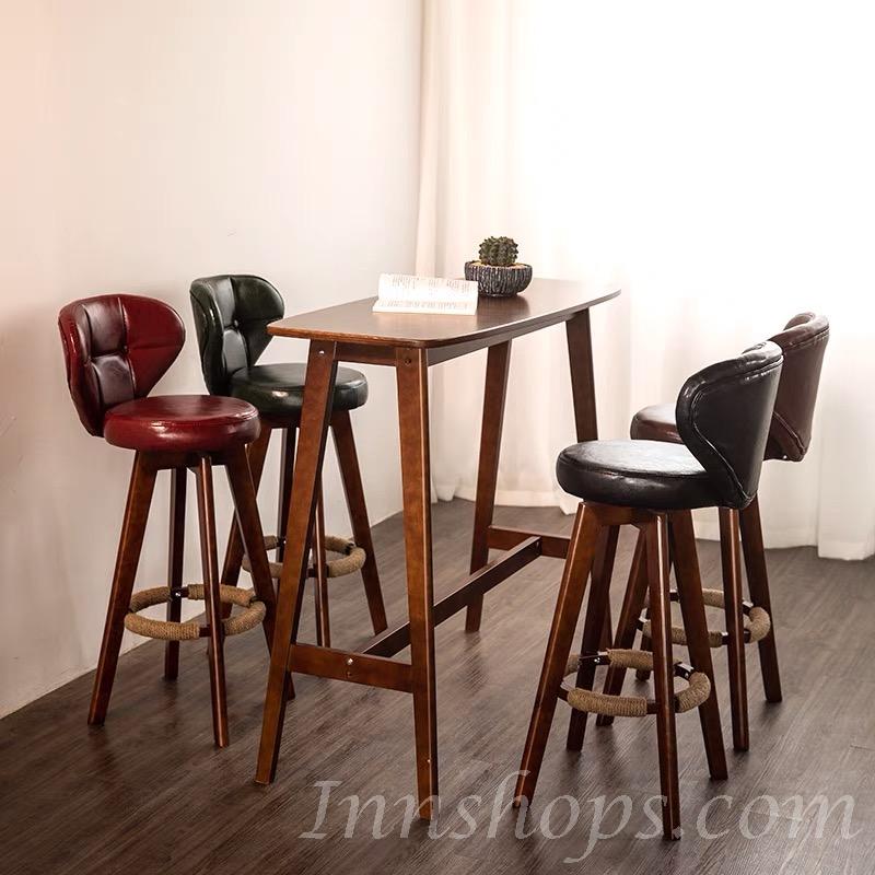 北歐 BAR CHAIR 木架款可旋轉 (IS4748)