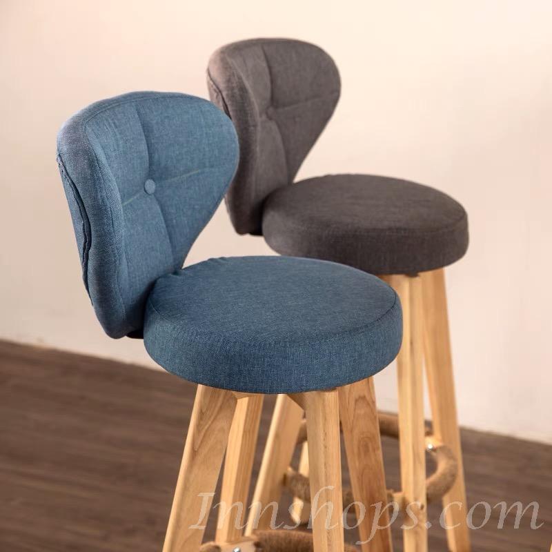 北歐 BAR CHAIR 木架款可旋轉 (IS4748)