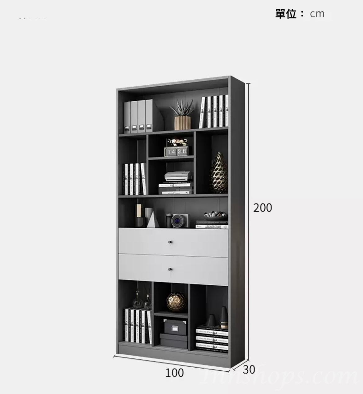 北歐多功能收納書櫃*100cm (IS7700)