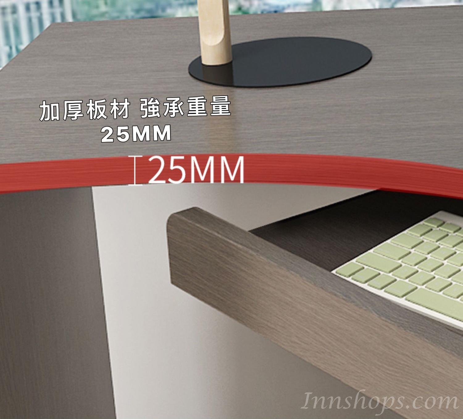 北歐摩登系列 L型書枱轉角電腦枱(兩櫃桶款) 120x120cm (IS7715)