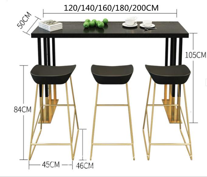鐵藝系列 北歐輕奢bar枱bar椅 *120/140/160/180/200cm (IS7730)