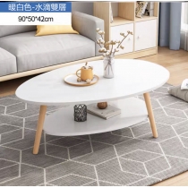 時尚學校傢俱簡約水滴茶几 單層或雙層80cm/90cm/100cm (IS2318)